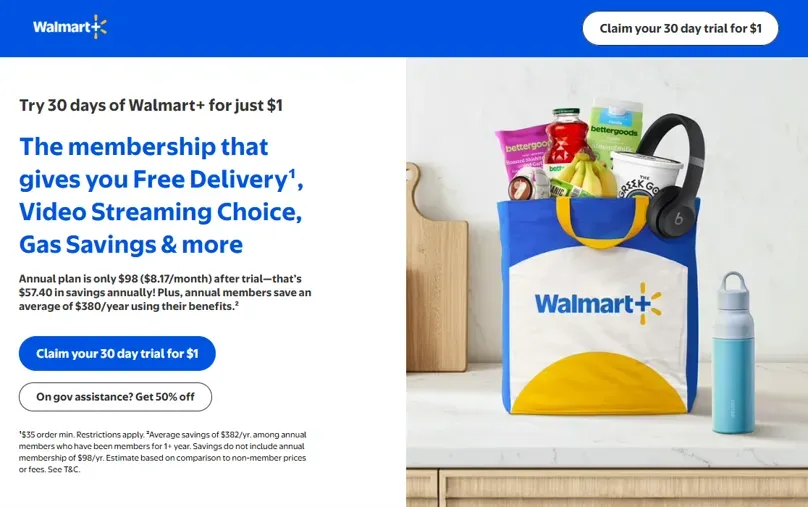 Programme de fidélité Walmart+