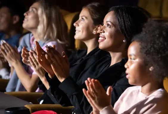 people watching a show