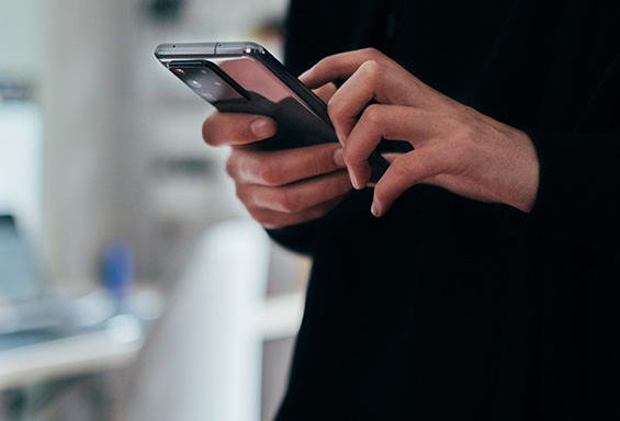 woman using a smartphone