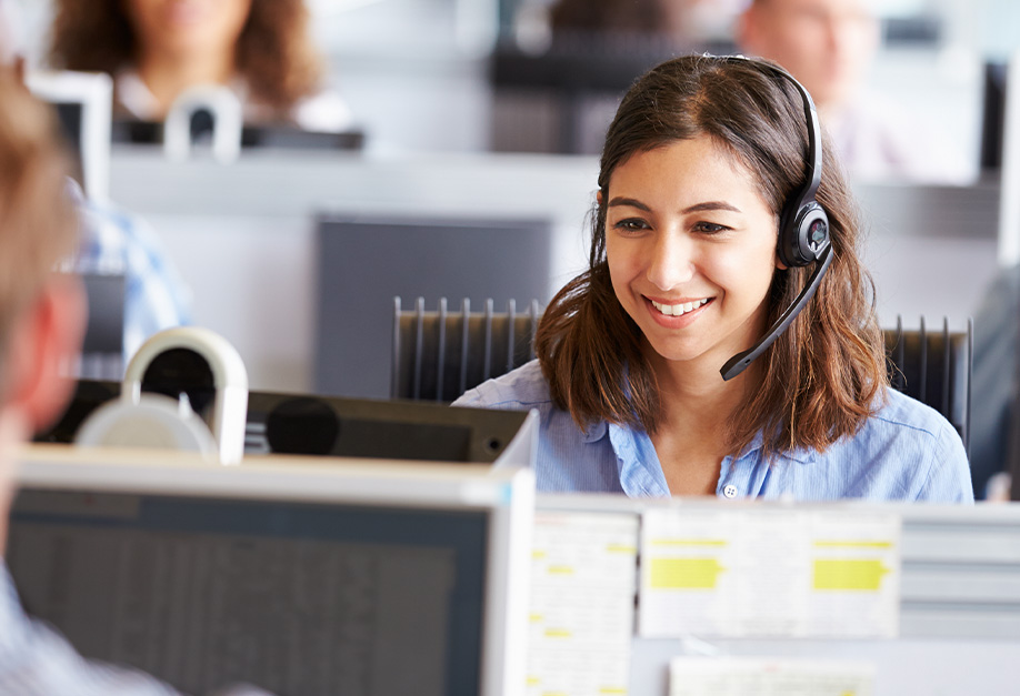 concierge with a headset